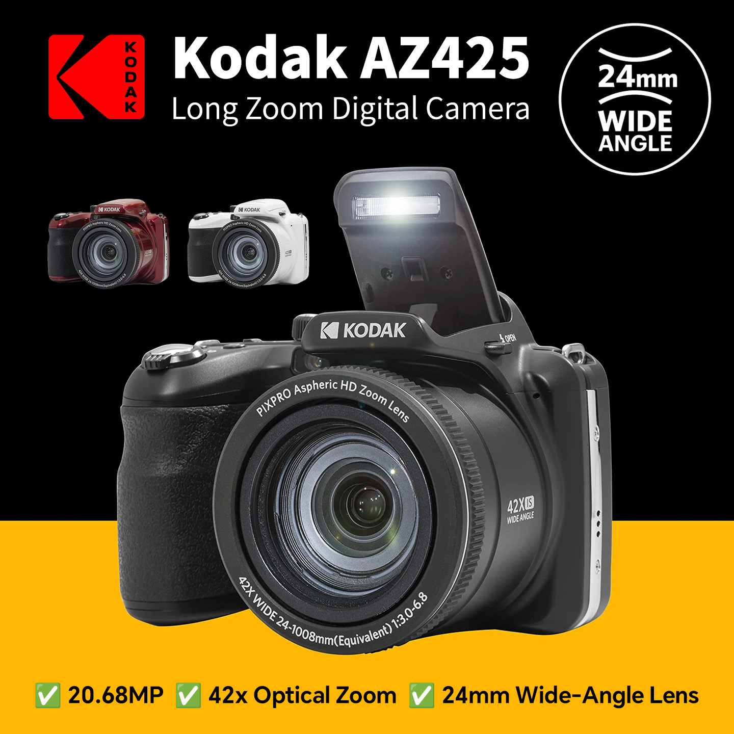 Canon Camera Eos R50 - كاميرا رقمية كوداك بيكسبرو AZ425 أصلية