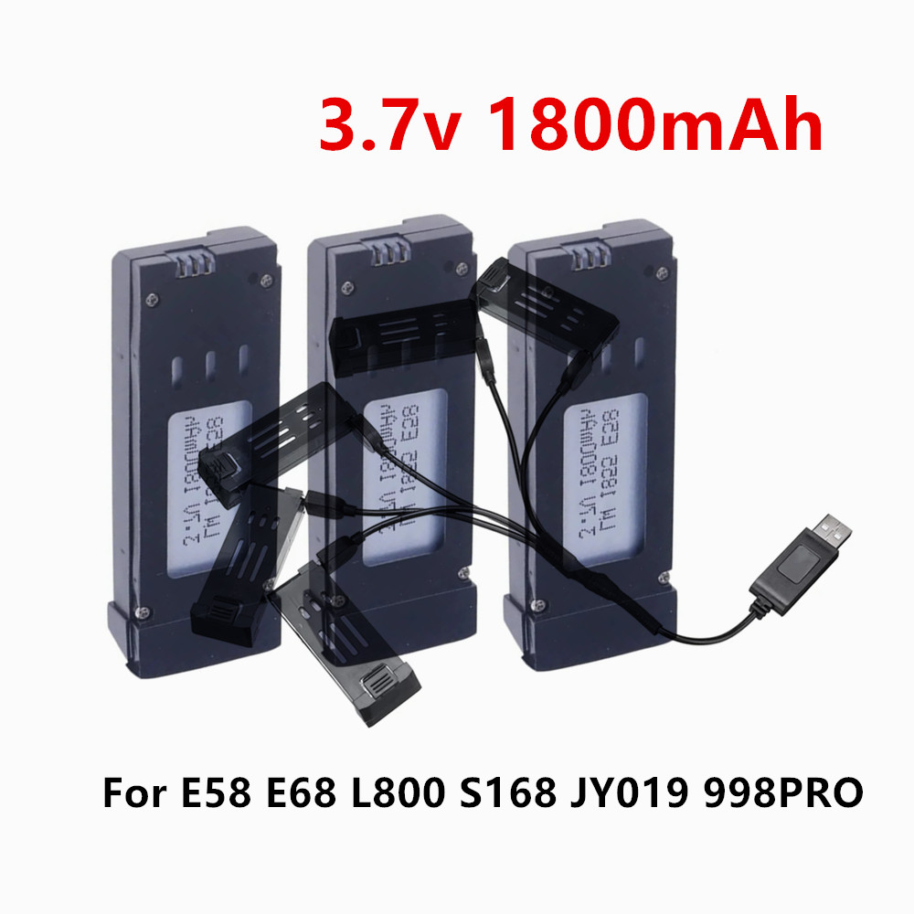 بطارية ليثيوم 3.7 فولت 1800 مل - مراجعة Eachine Drone E58 وسعره